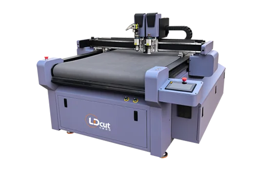 LDCUT L8 digital flatbed cutter for versatile material cutting including corrugated and foam board